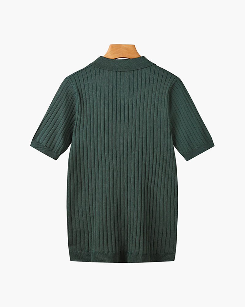GIMCHEON Gestricktes Poloshirt