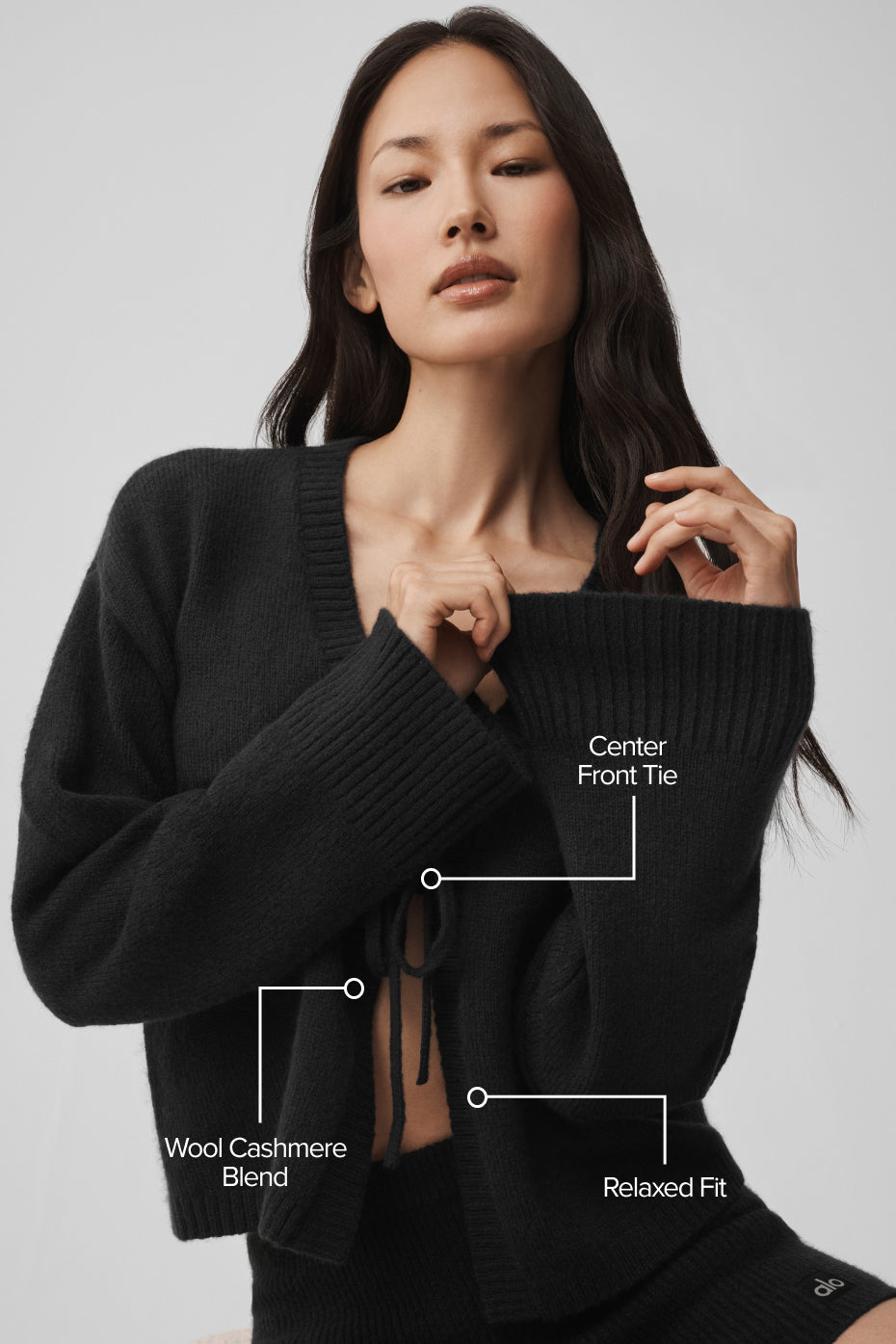 Wool Cashmere New Class Tie Cardigan