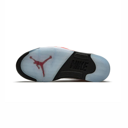 Nike Air Jordan 5 Retro Fire Red Bianco Nero Rosso Uomo