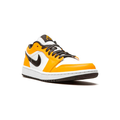 Nike Air Jordan 1 Low Arancione Laser Bianco Nero Pelle Premium