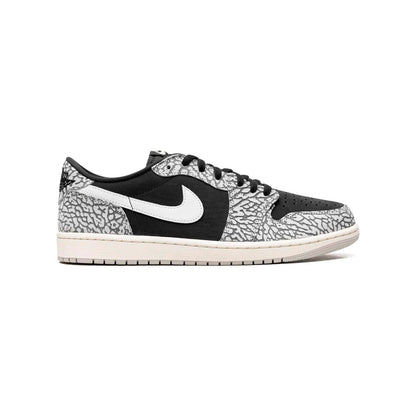 Nike Air Jordan 1 Low Retro Nero Cemento Grigio Bianco Uomo