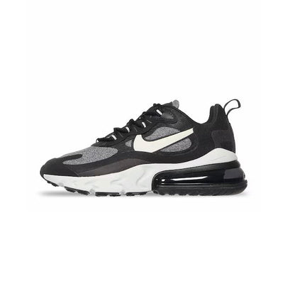 Nike Air Max 270 React Nera con Dettagli Bianchi e Grigi