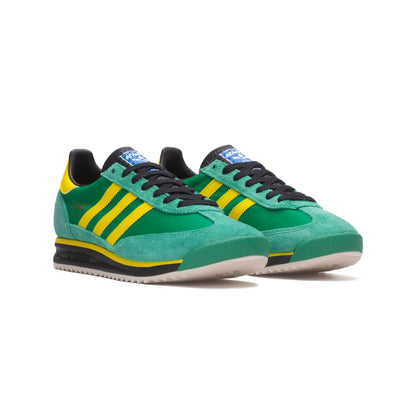 Adidas SL 72 Scarpe Verde con Strisce Gialle Uomo Vintage Retro