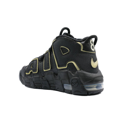 Nike Air More Uptempo Nero e Oro Metallizzato GS Sneakers Bambini