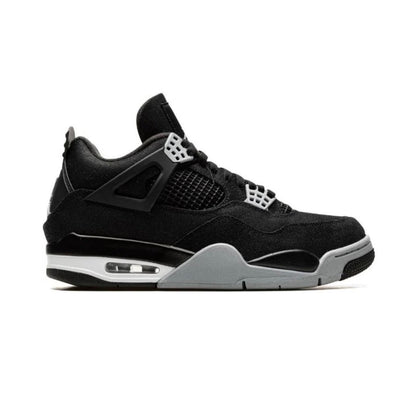 Nike Air Jordan 4 Black Canvas Uomo Sneakers Eleganti