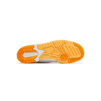 New Balance 550 Scarpe Uomo Bianche e Arancione Vibrante Retro Sportive