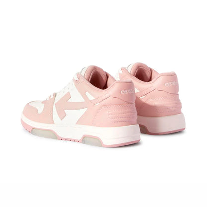 Off-White Out Of Office Sneakers Pelle Rosa e Bianca Uomo