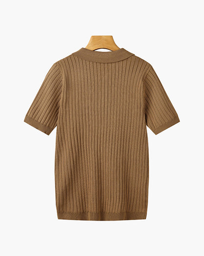 GIMCHEON Gestricktes Poloshirt