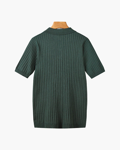 GIMCHEON Gestricktes Poloshirt