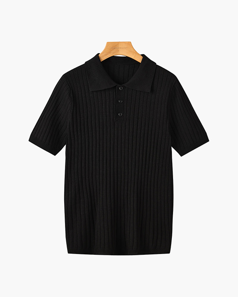 GIMCHEON Gestricktes Poloshirt