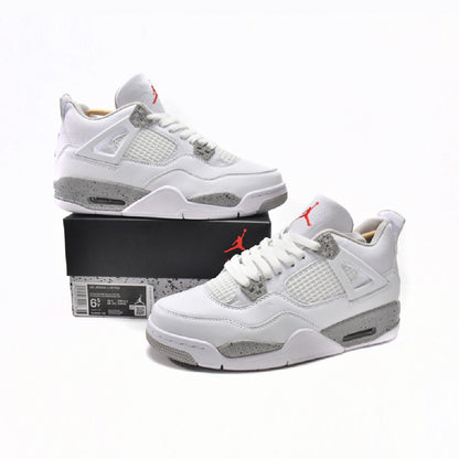 Nike Air Jordan 4 Retro White Cement Grigio Bianco Uomo