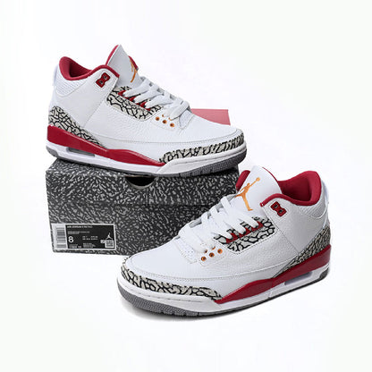 Nike Air Jordan 3 Retro Cardinal Rosso/Bianco Cemento Classiche