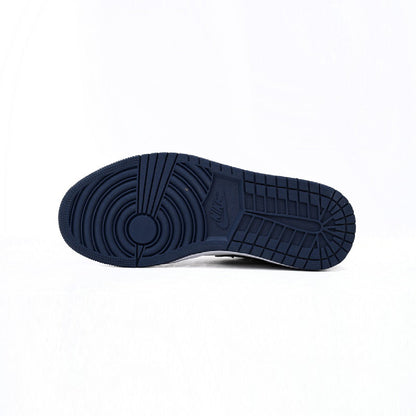 Nike Air Jordan 1 Low Bianco Grigio Blu Pelle Premium