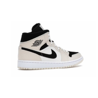 Nike Air Jordan 1 Mid Arancione Chiaro Nero Bianco Pelle Premium