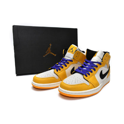 Nike Air Jordan 1 Mid SE Giallo Viola Lakers Retro