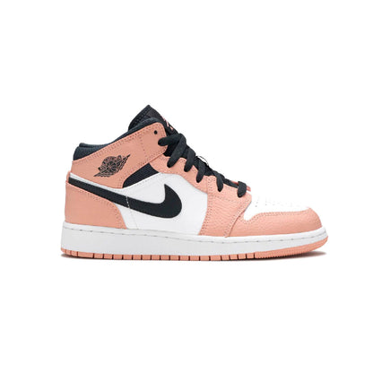 Nike Air Jordan 1 Mid Rosa Quartz Bianco Nero Retro