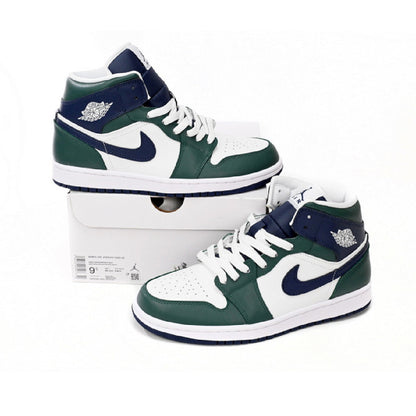 Nike Air Jordan 1 Mid Verde Noble Bianco Blu Retro