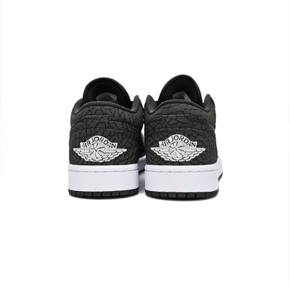 Nike Air Jordan 1 Low Nero Pelle Stampa Elephant