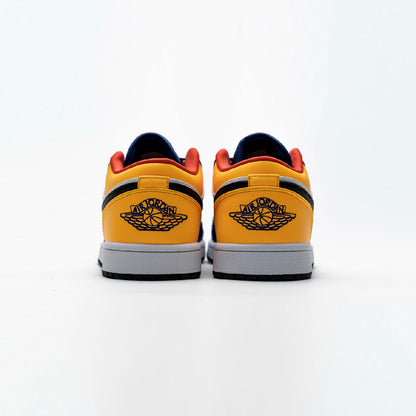 Nike Air Jordan 1 Low Blu Giallo Arancione Pelle Premium