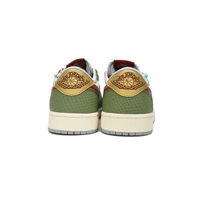 Nike Air Jordan 1 Low OG Verde Rosso Pelle Anno del Drago