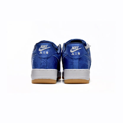 Nike Air Force 1 Low x Clot Blu Seta con Suola Gum